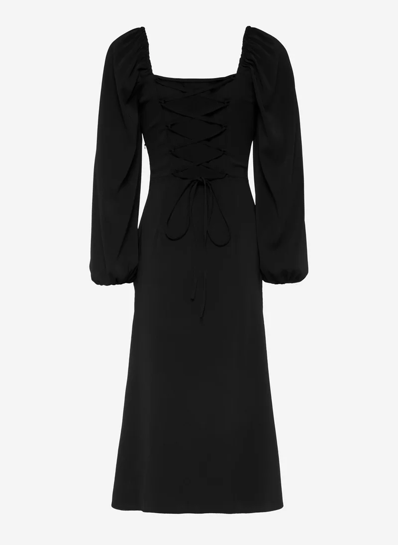 Lichi Corset-waist midi dress